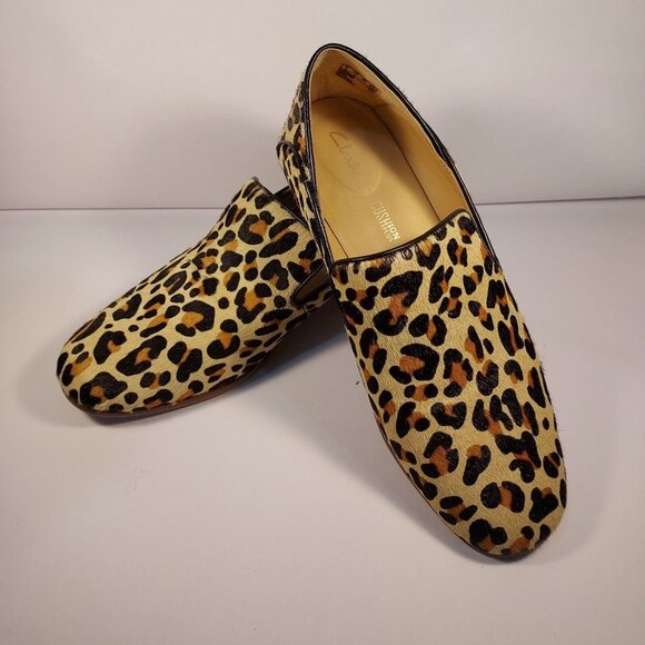Clarks Cushion plus animal print shoes size 7.5 small heel - Picture 8 of 12